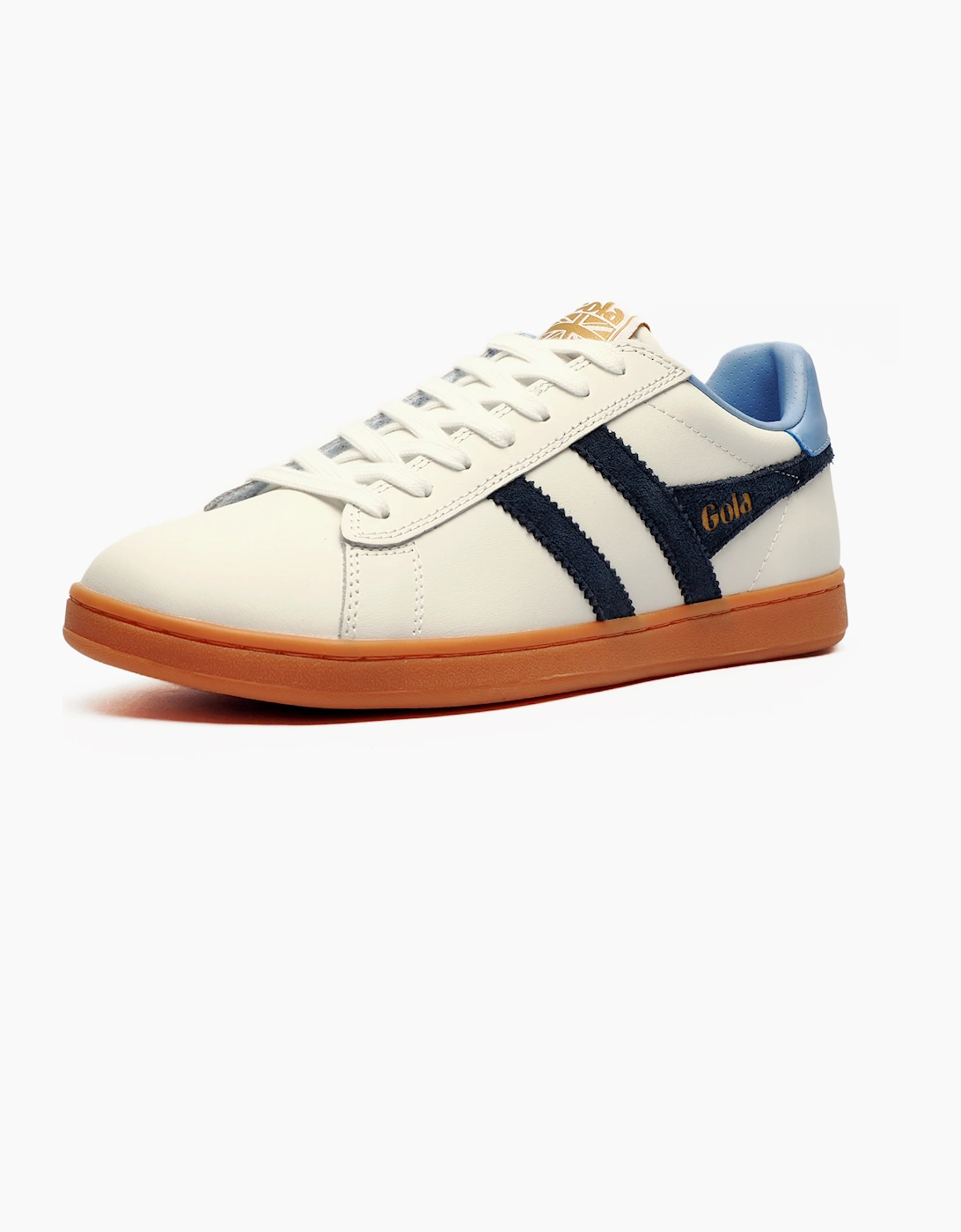Gola Classics Equipe II Leather Mens Trainers White / Navy / Vista