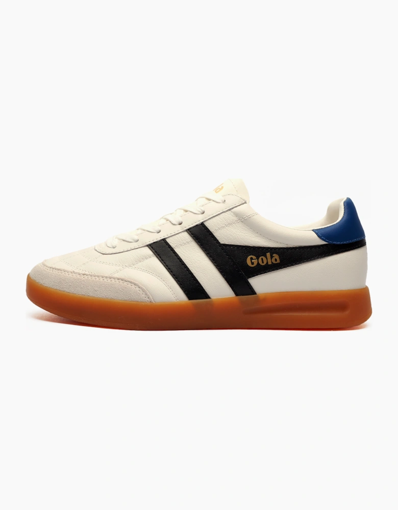 Gola Classics Stadia Leather Mens Trainers White / Black / Marine Blue