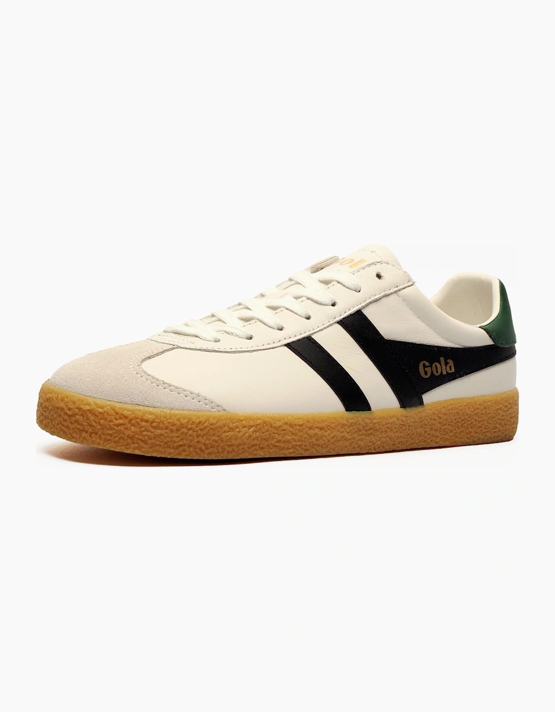 Gola Classics Medallist Leather Mens Trainers White / Black / Green