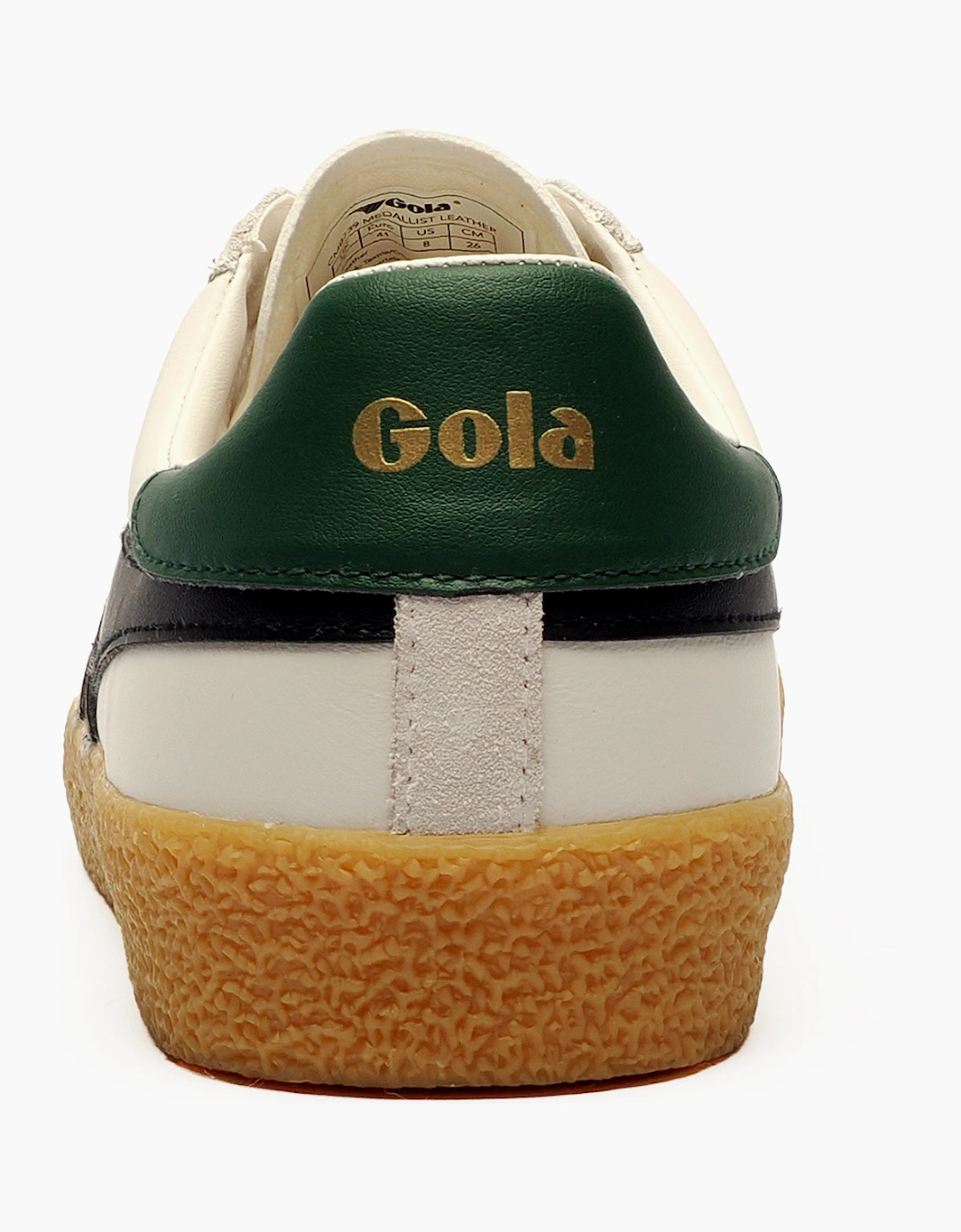 Gola Classics Medallist Leather Mens Trainers White / Black / Green