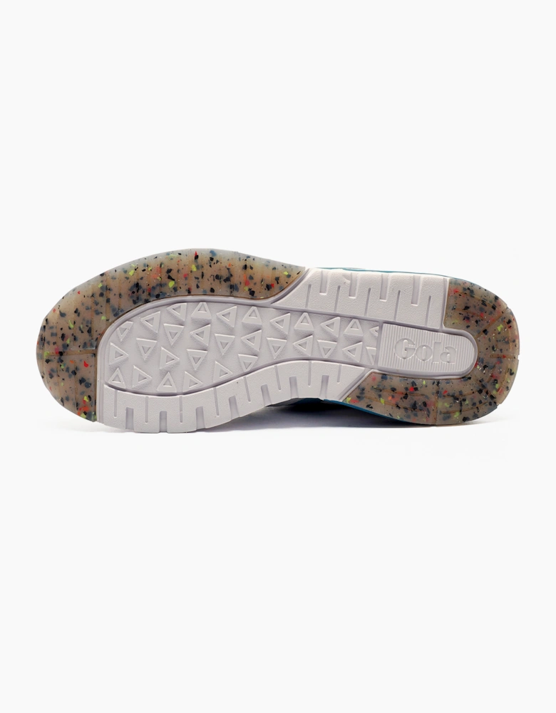 Gola Navis Womens Trainers White / Peacock / Floxglove