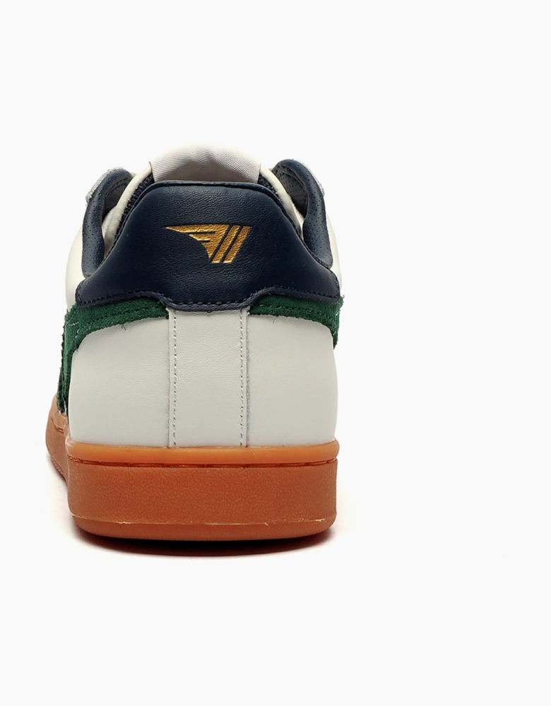 Gola Classics Equipe II Leather Mens Trainers White / Green / Navy