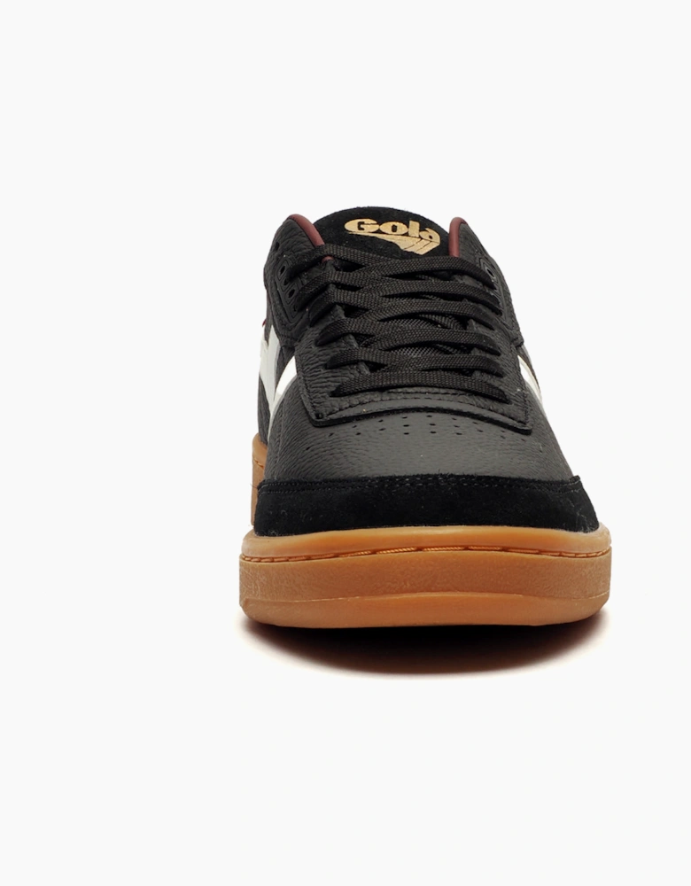 Gola Classics Contact Leather Mens Trainers Black / White / Burgundy