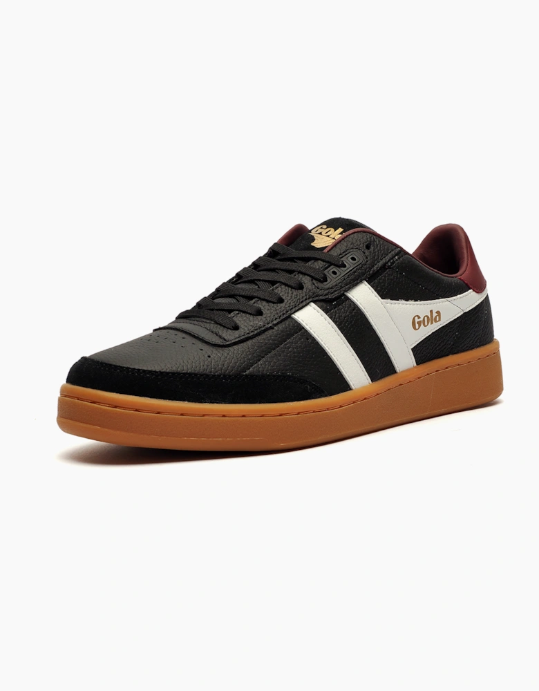 Gola Classics Contact Leather Mens Trainers Black / White / Burgundy