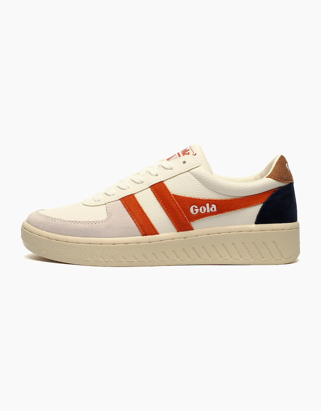 Gola Classics Grandslam Trident Mens Trainers White / Off White / Moody Orange / Tobacco