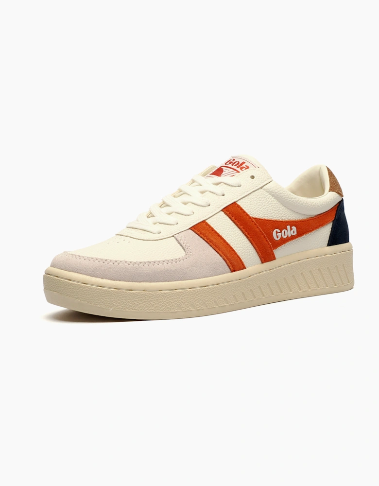 Gola Classics Grandslam Trident Mens Trainers White / Off White / Moody Orange / Tobacco