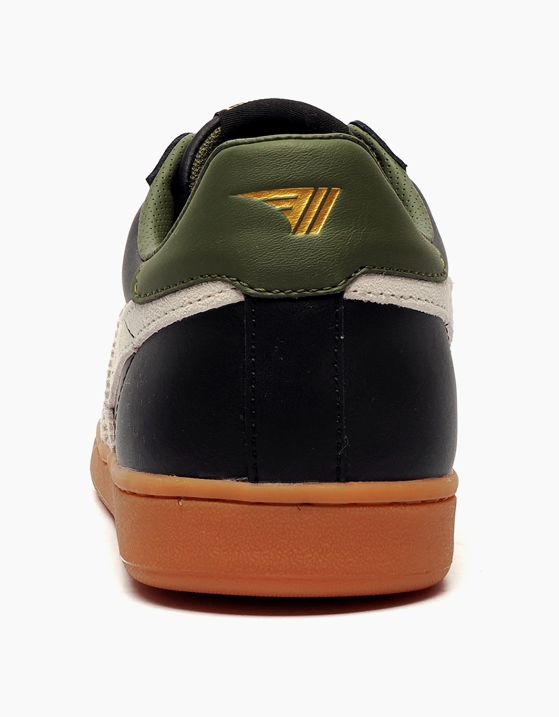 Gola Classics Equipe II Leather Mens Trainers Black / Off White / Khaki