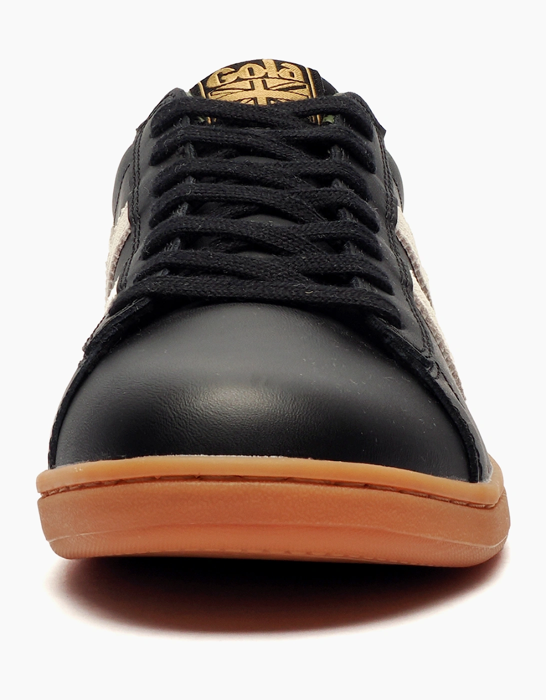 Gola Classics Equipe II Leather Mens Trainers Black / Off White / Khaki