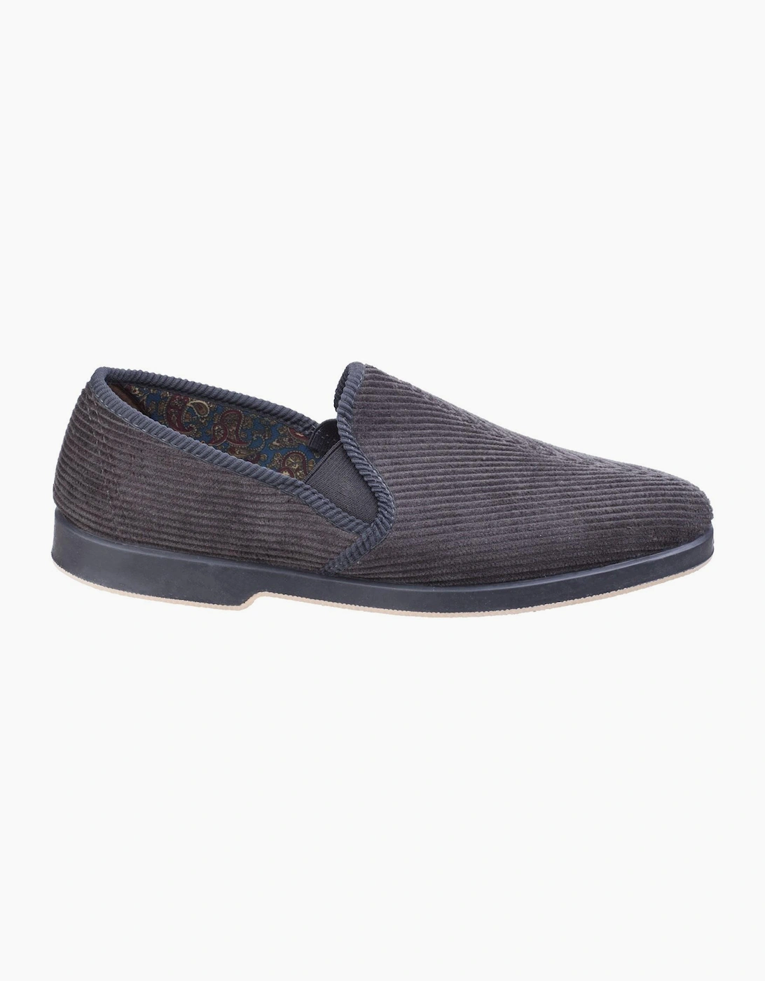 GBS Twin Gusset Mens Slippers Grey