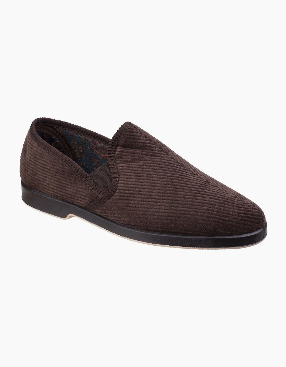 GBS Twin Gusset Mens Slippers Brown