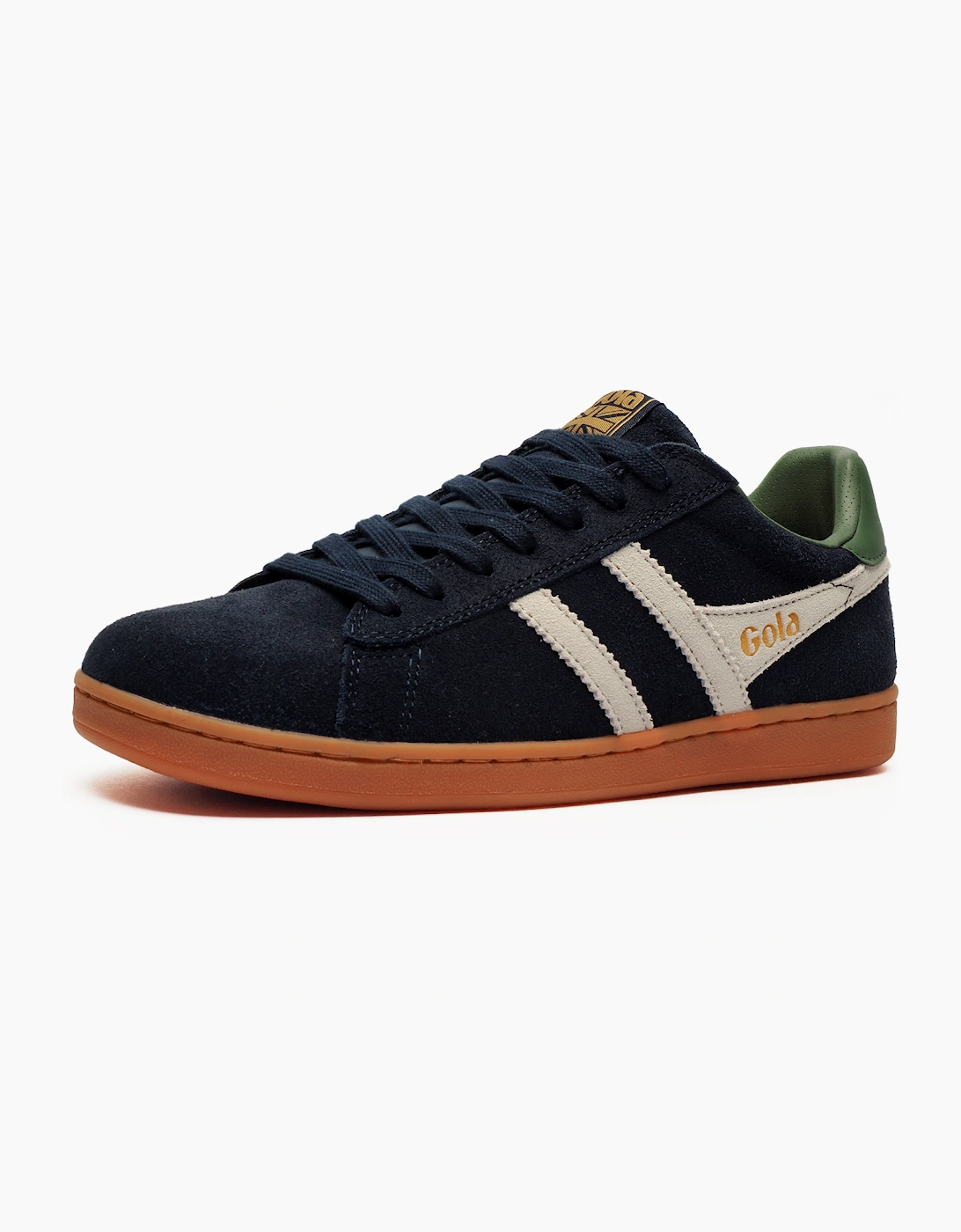 Gola Classics Equipe II Suede Mens Trainers Navy / Smoke / Green