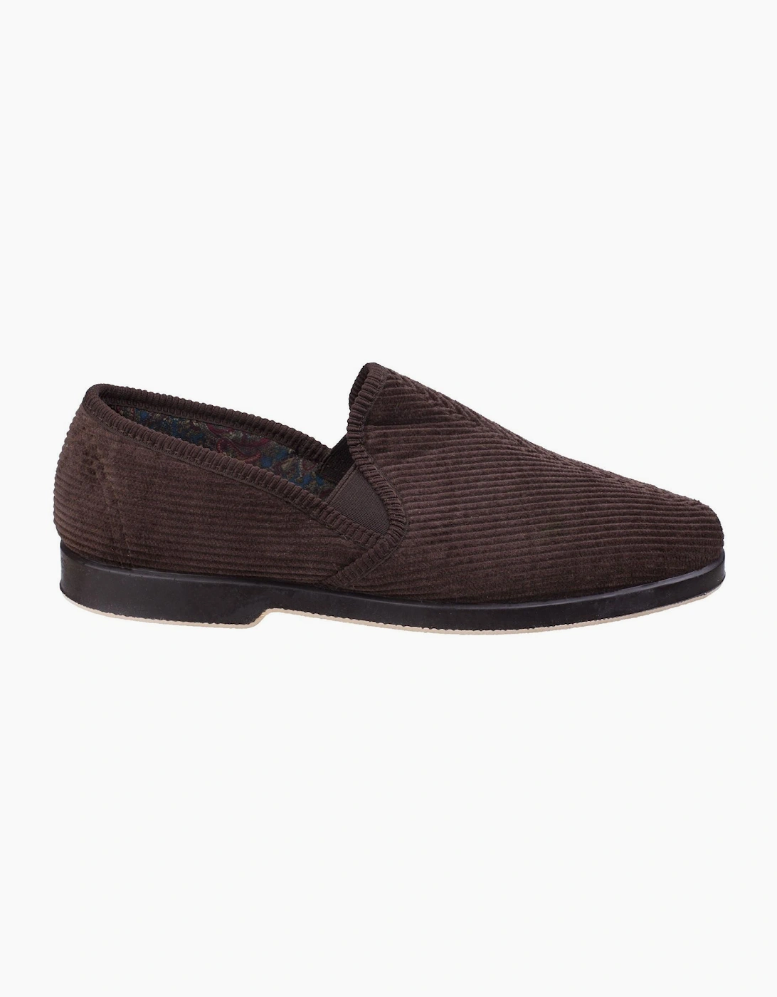 GBS Twin Gusset Mens Slippers Brown