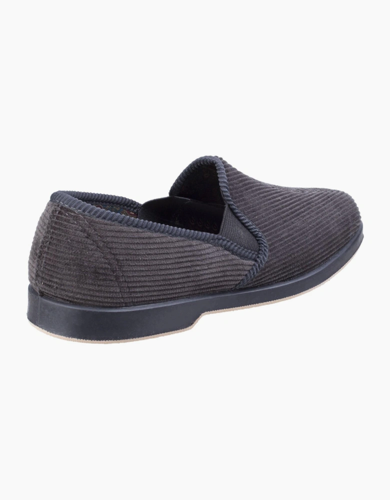 GBS Twin Gusset Mens Slippers Grey