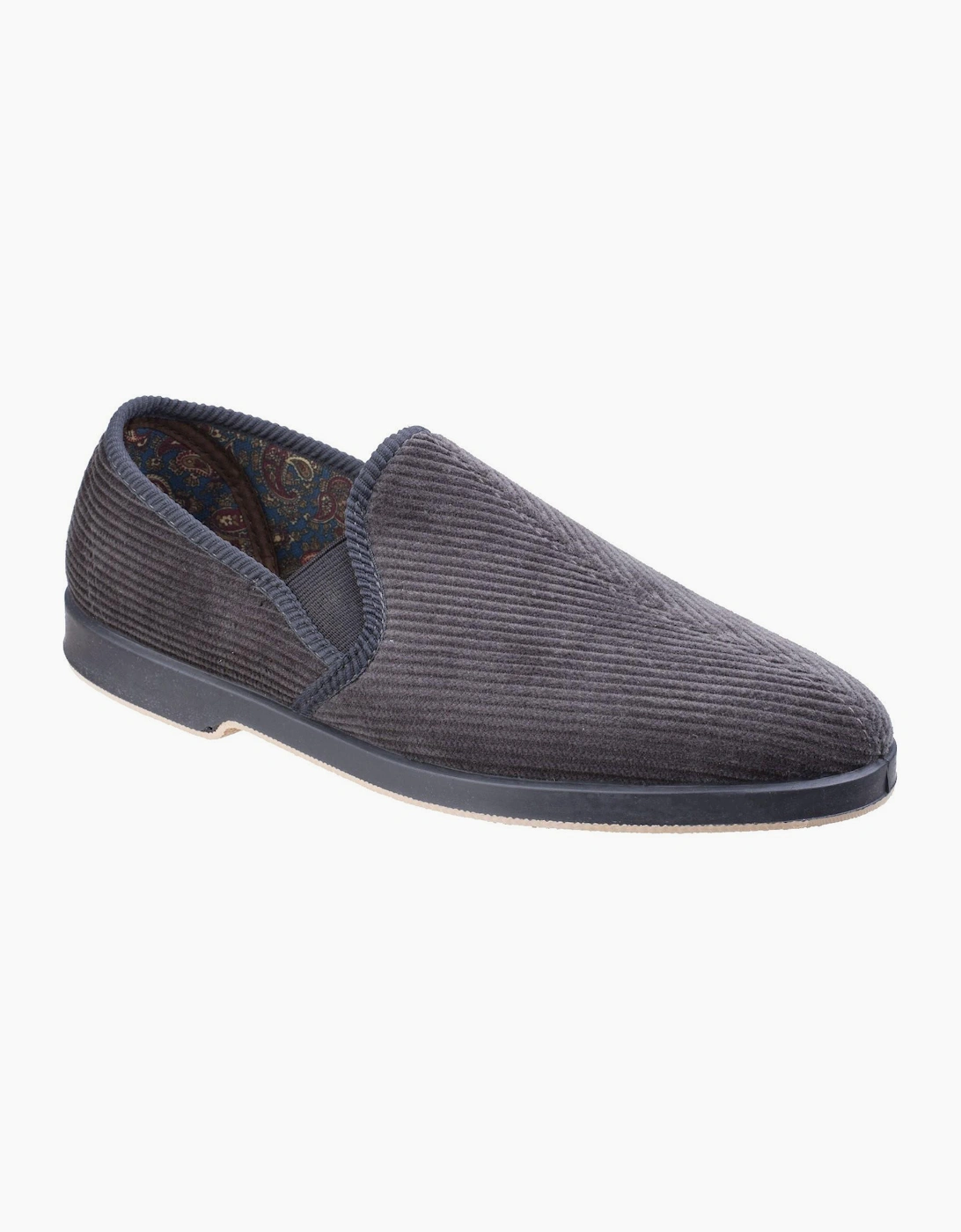 GBS Twin Gusset Mens Slippers Grey