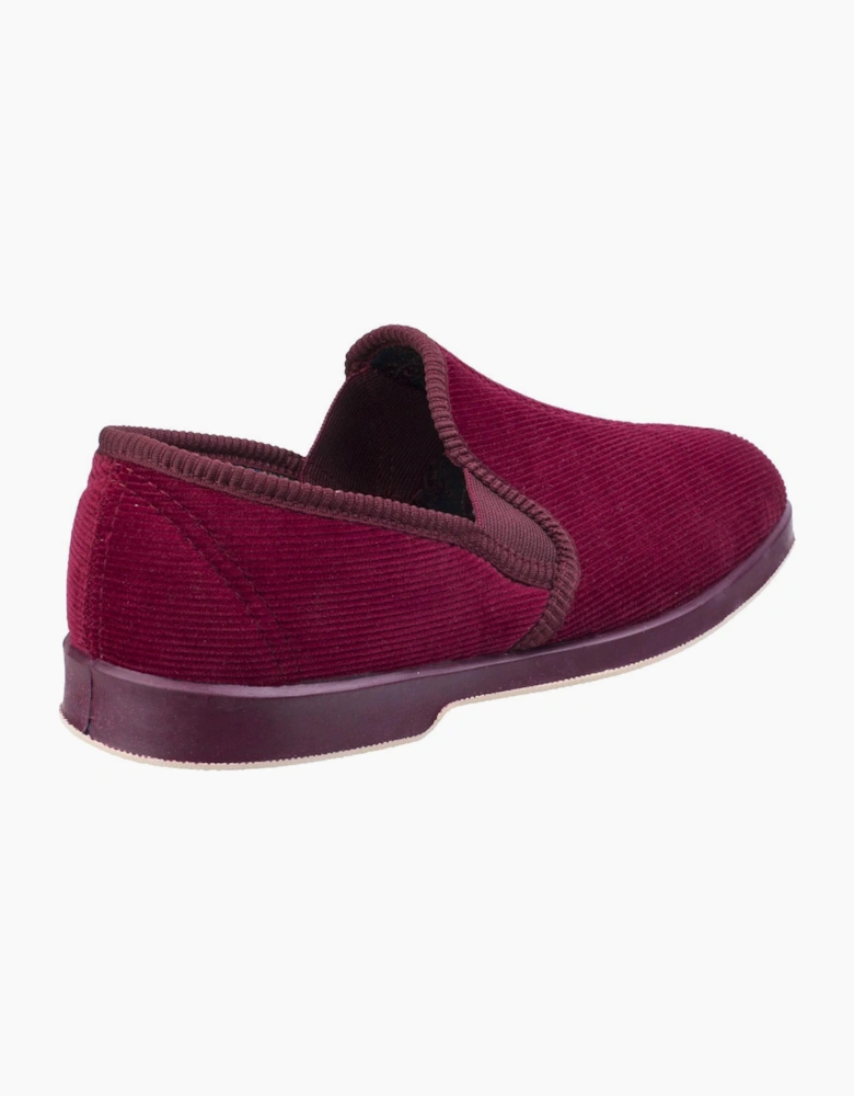 GBS Twin Gusset Mens Slippers Wine
