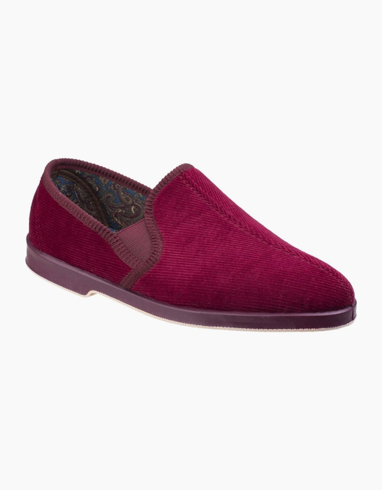 GBS Twin Gusset Mens Slippers Wine