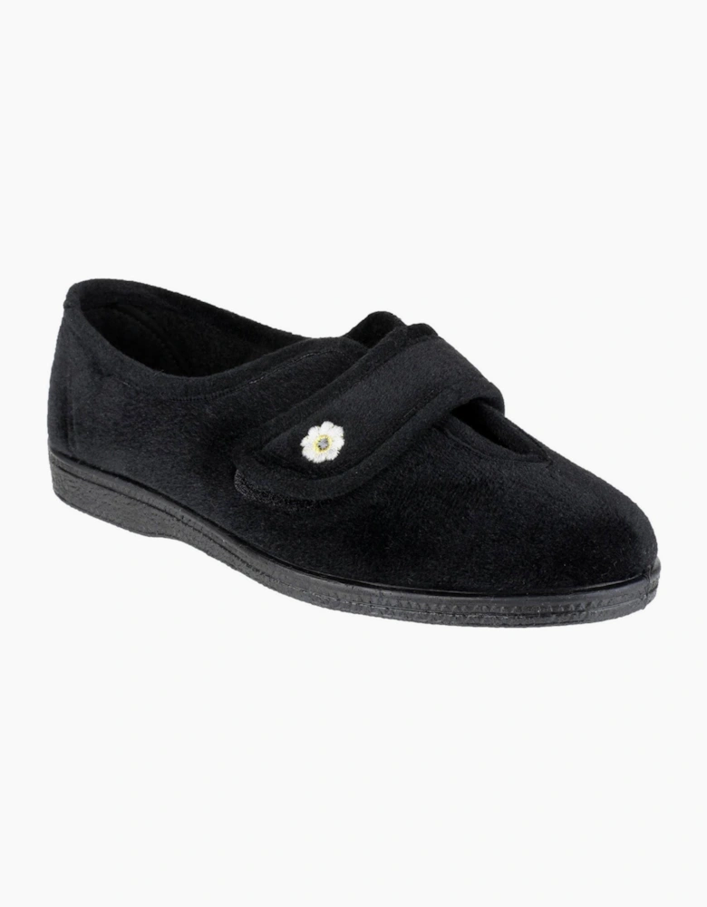 Mirak Andrea Touch Fastening Slipper Womens Black