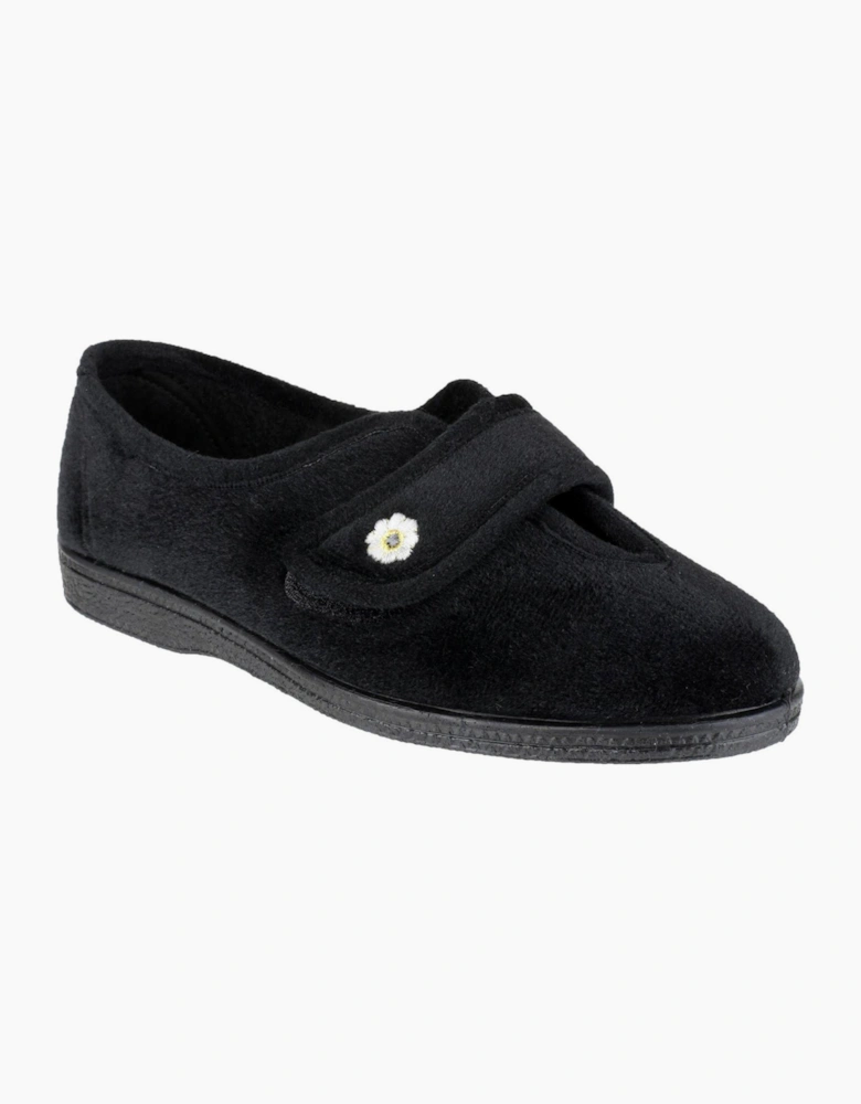 Mirak Andrea Touch Fastening Slipper Womens Black