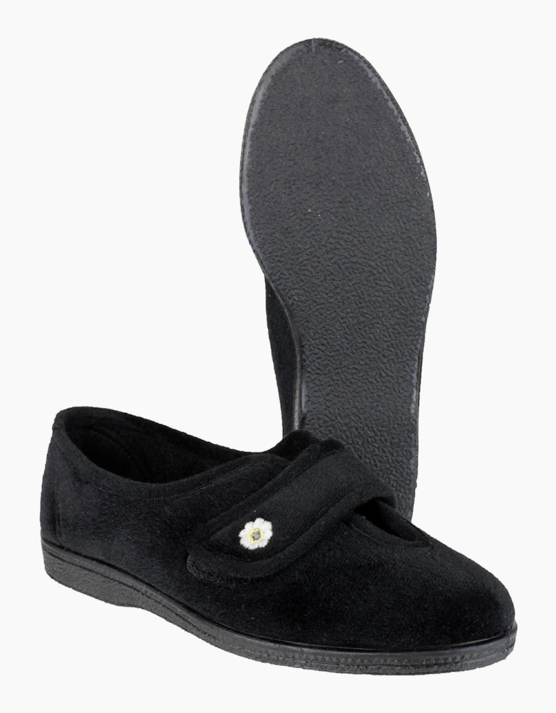Mirak Andrea Touch Fastening Slipper Womens Black