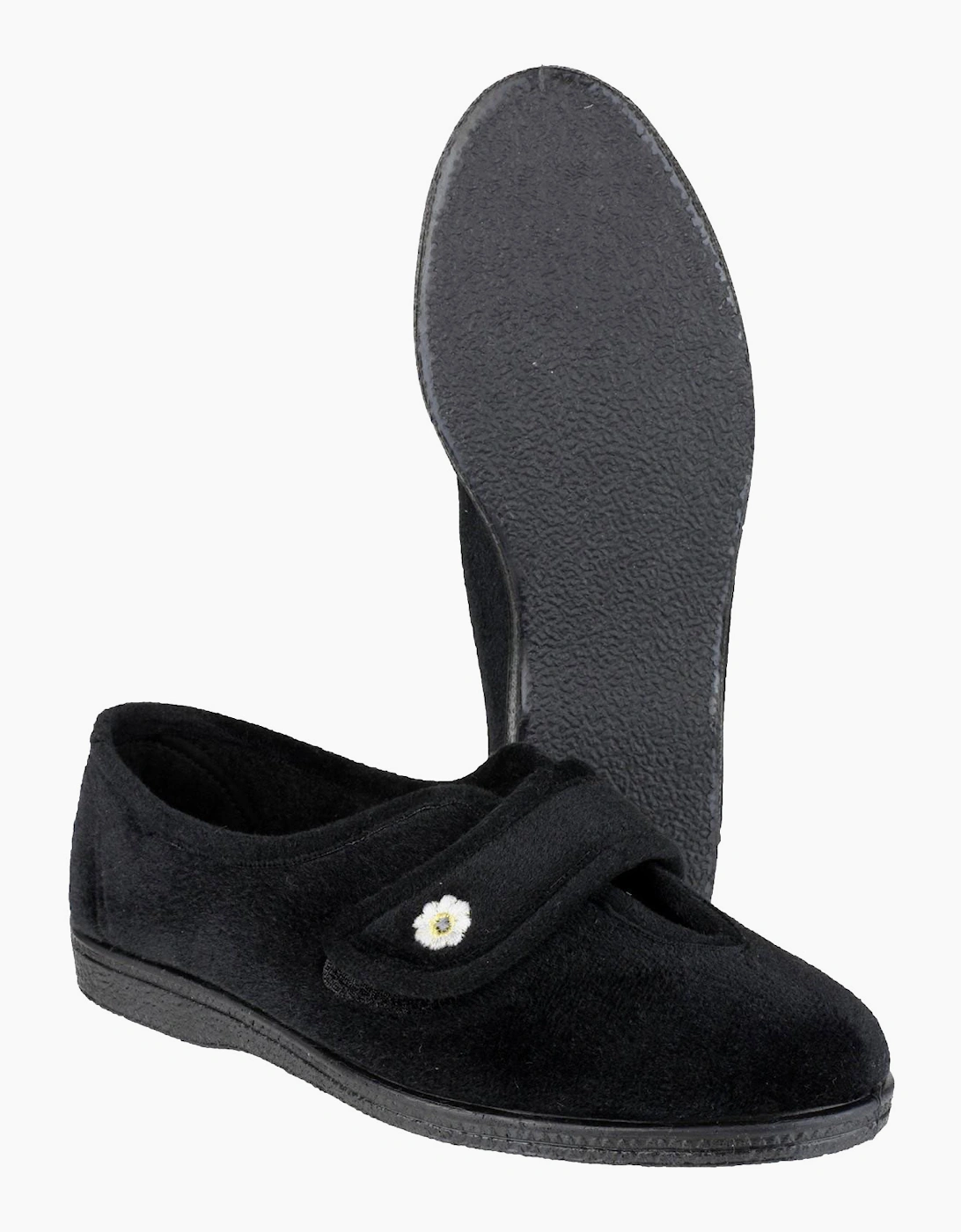 Mirak Andrea Touch Fastening Slipper Womens Black