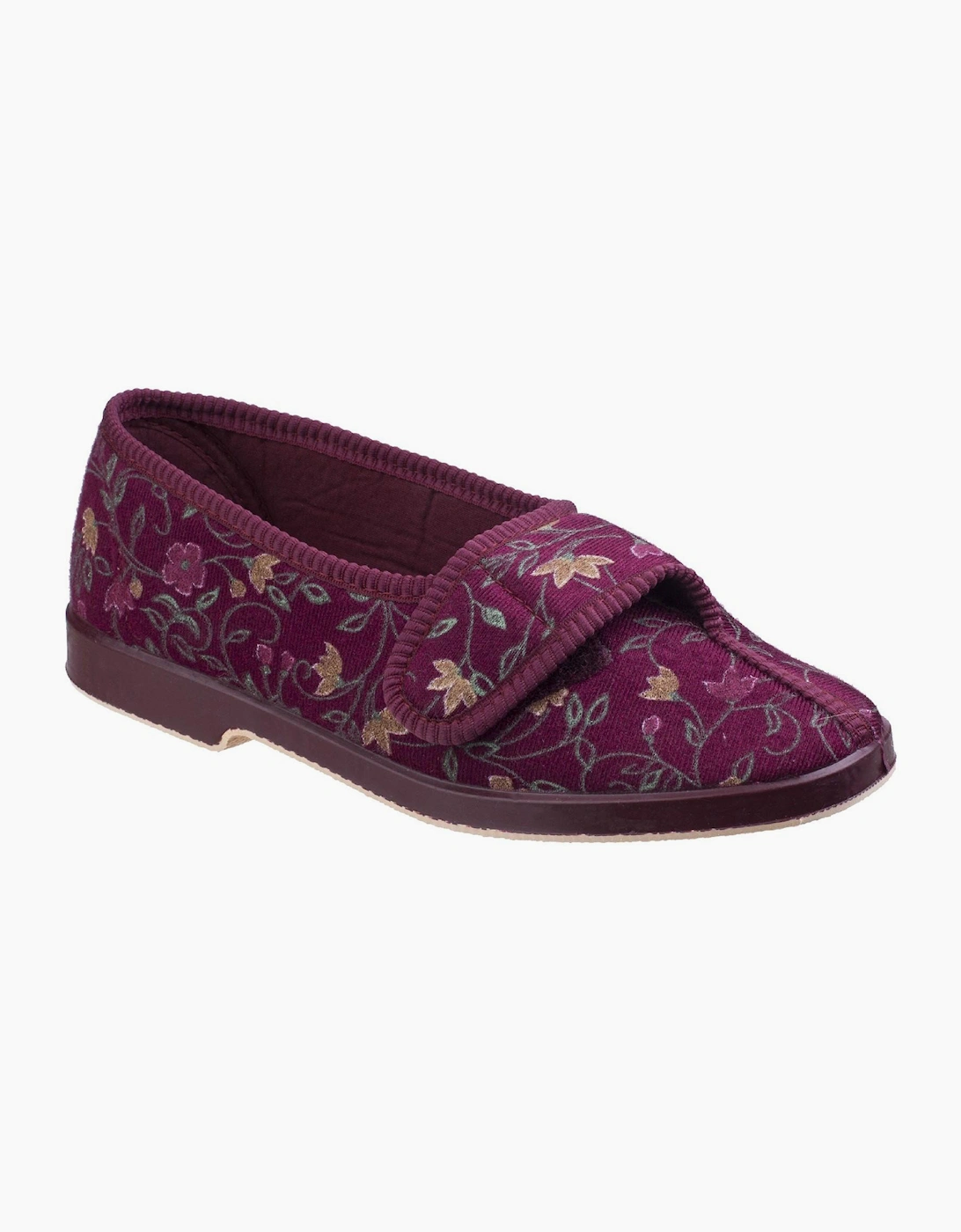 GBS Wilma Slipper Womens (Wide Fit) Wine