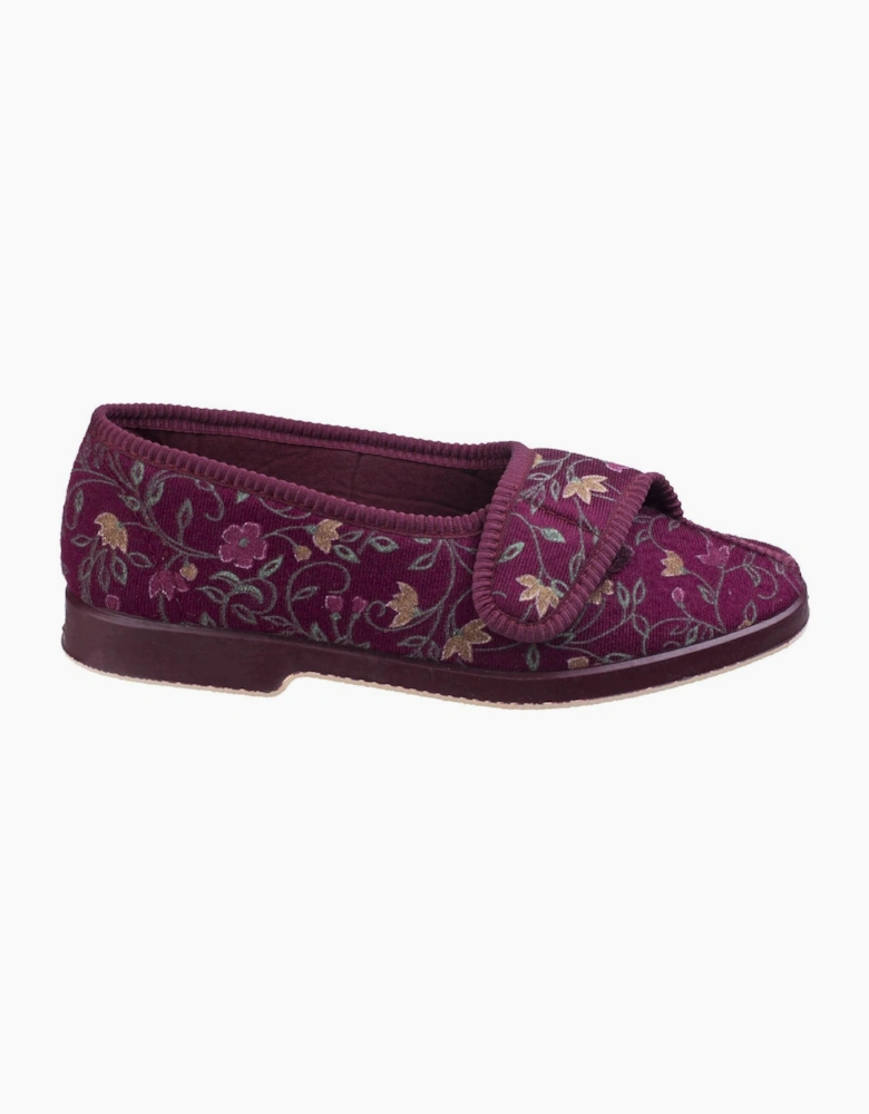 GBS Wilma Slipper Womens (Wide Fit) Wine
