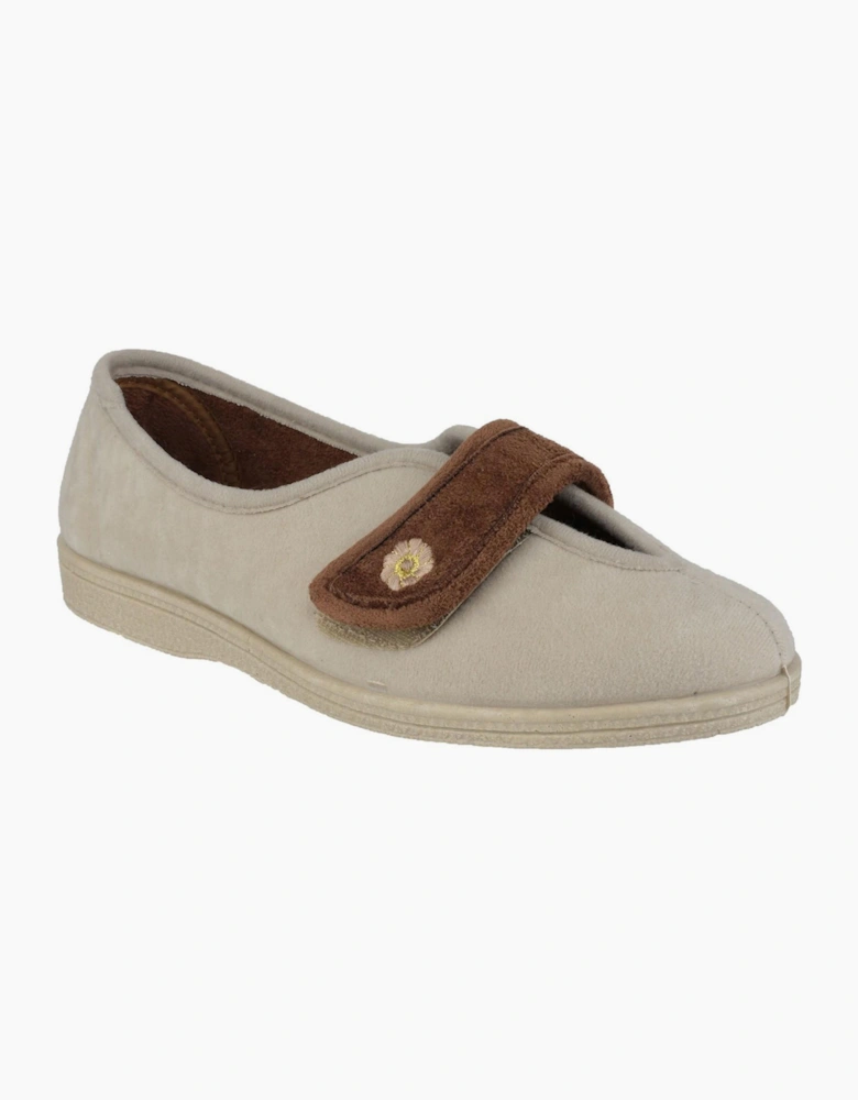 Mirak Andrea Touch Fastening Slipper Womens Beige