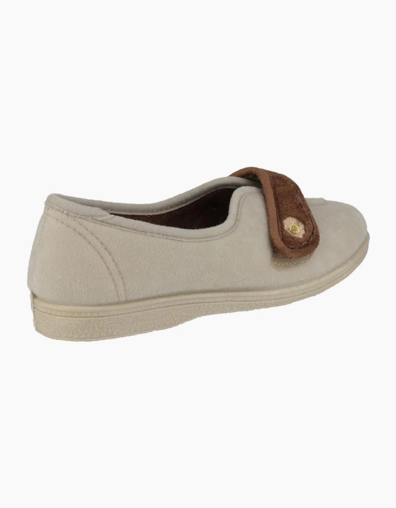 Mirak Andrea Touch Fastening Slipper Womens Beige
