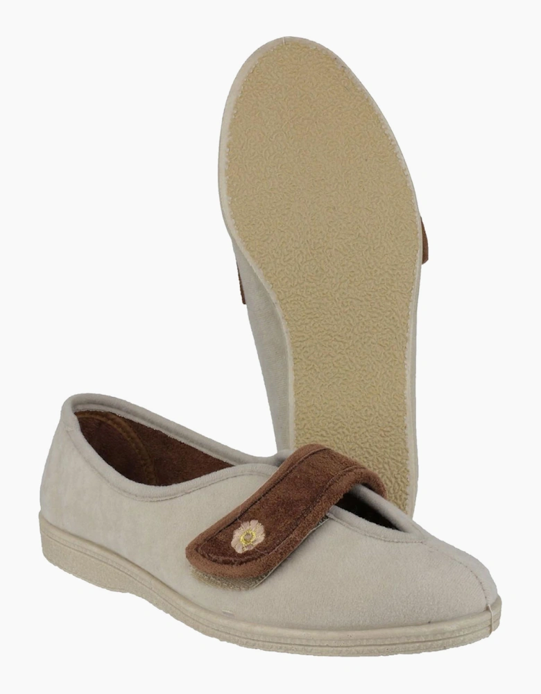 Mirak Andrea Touch Fastening Slipper Womens Beige