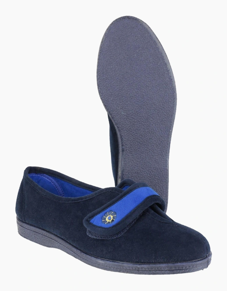 Mirak Andrea Touch Fastening Slipper Womens Navy