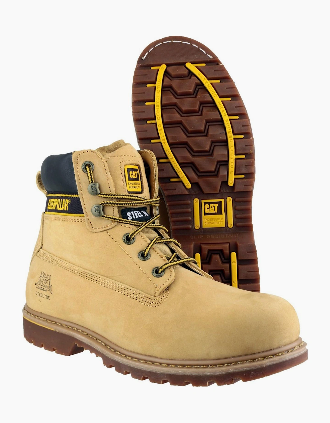 Caterpillar Safety Caterpillar Holton Safety Boots Mens Honey