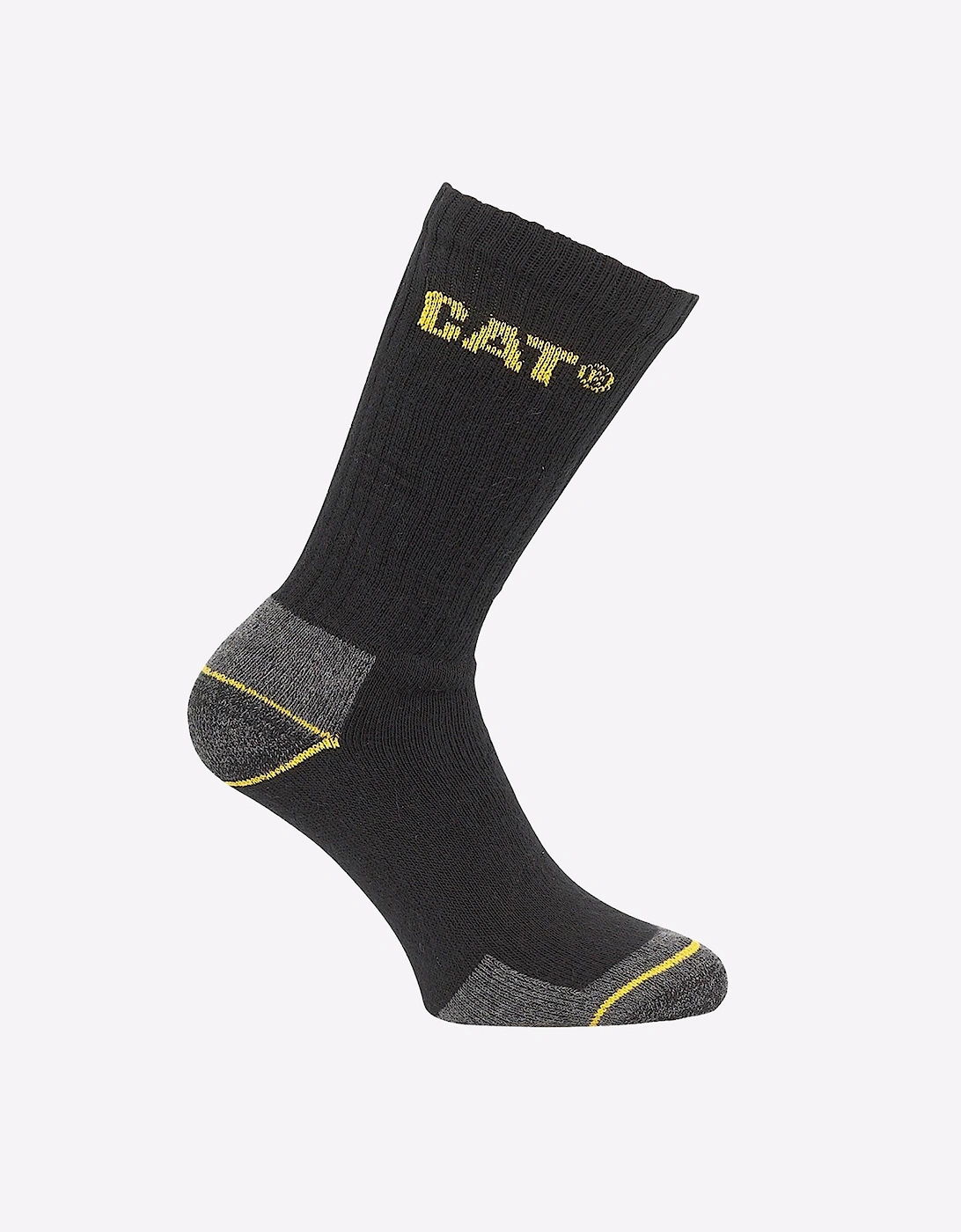 Caterpillar Crew Work 3 Pair Pack Socks Black
