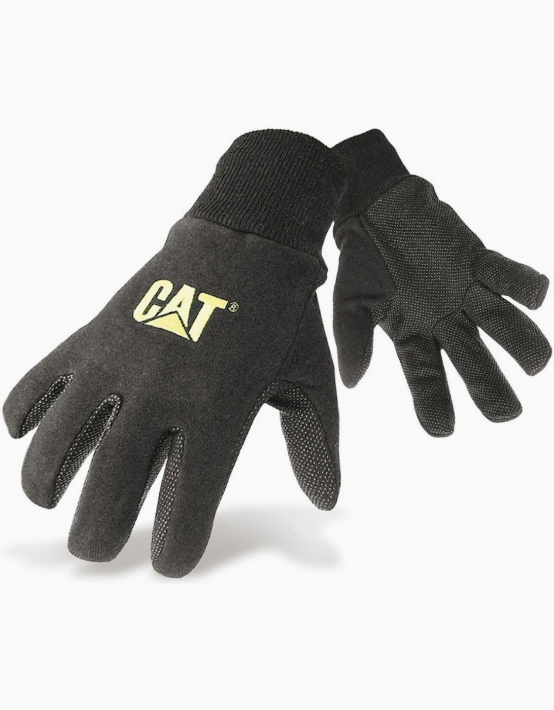 Caterpillar Jersey Dotted Gloves Unisex Black