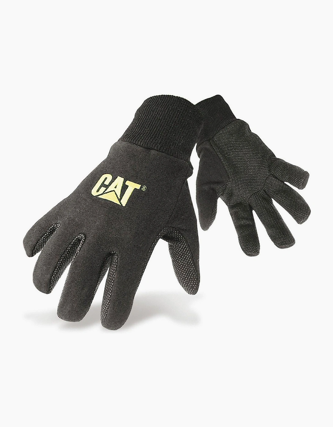 Caterpillar Jersey Dotted Gloves Unisex Black