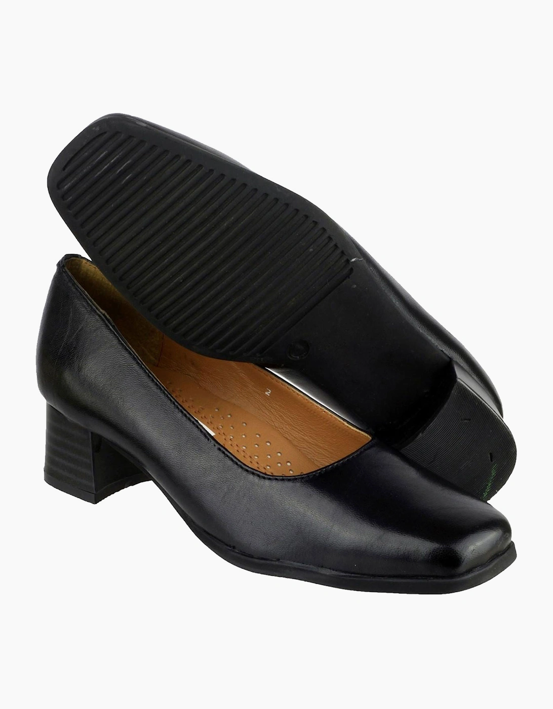 Amblers Safety Amblers Walford Womens Court Shoes (Wide Fit) Black