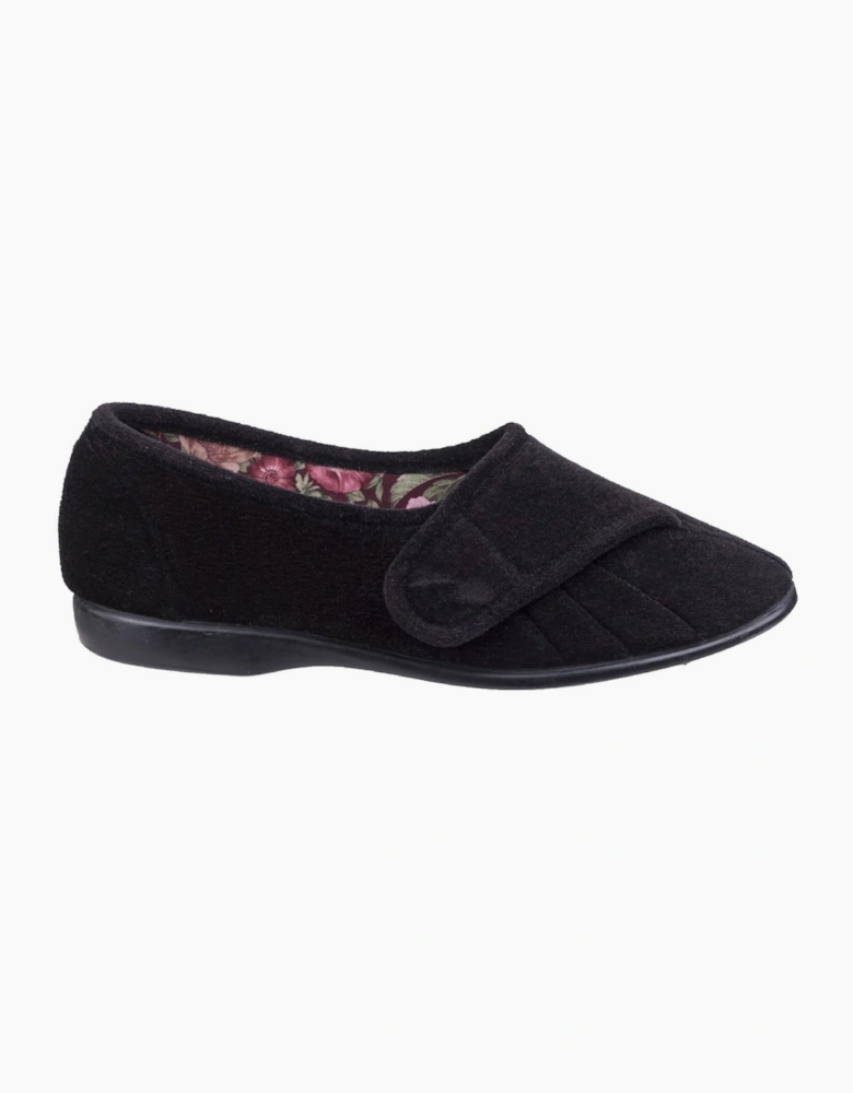 GBS Audrey Touch Fastening Slipper Womens Black