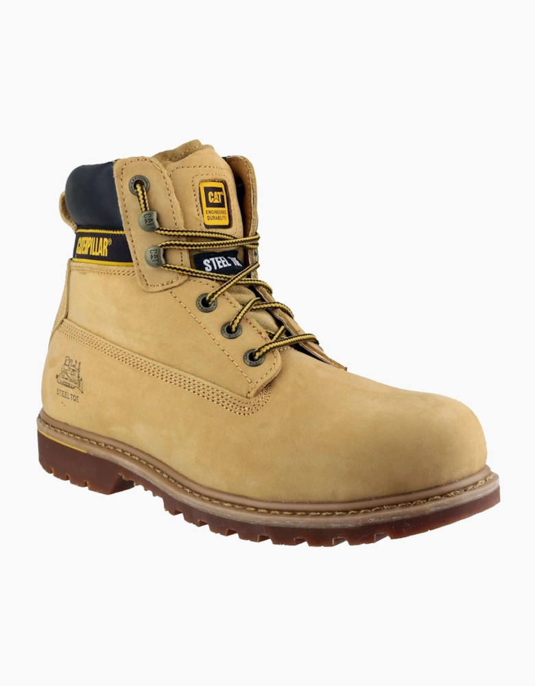 Caterpillar Safety Caterpillar Holton S3 Safety Boot Leather Mens Honey