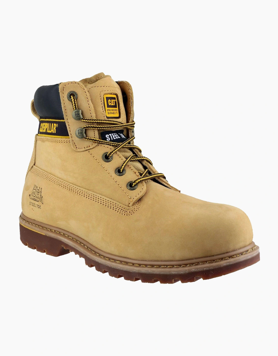 Caterpillar Safety Caterpillar Holton S3 Safety Boot Leather Mens Honey