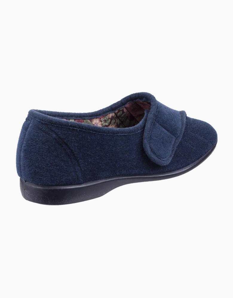 GBS Audrey Touch Fastening Slipper Womens Navy