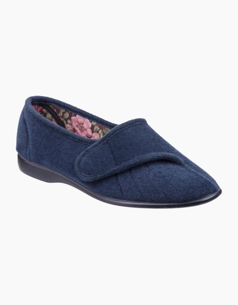 GBS Audrey Touch Fastening Slipper Womens Navy