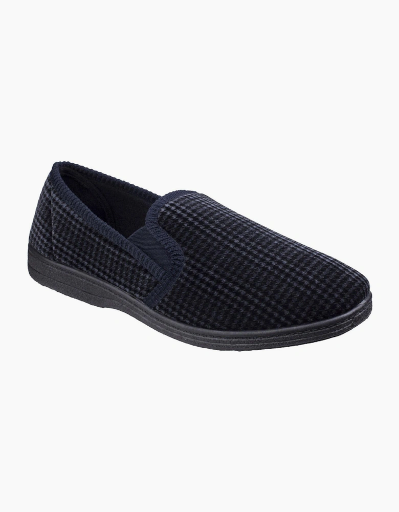 Mirak Highbury Twin Gusset Slipper Mens Navy