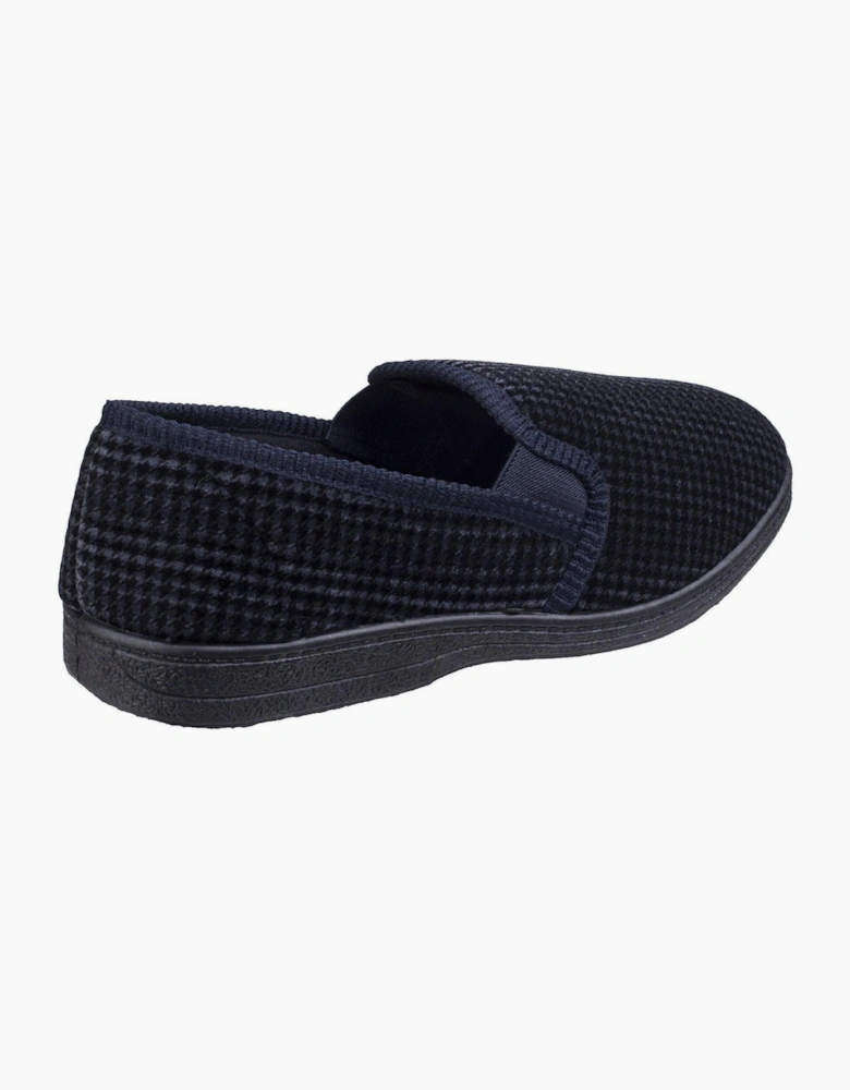 Mirak Highbury Twin Gusset Slipper Mens Navy