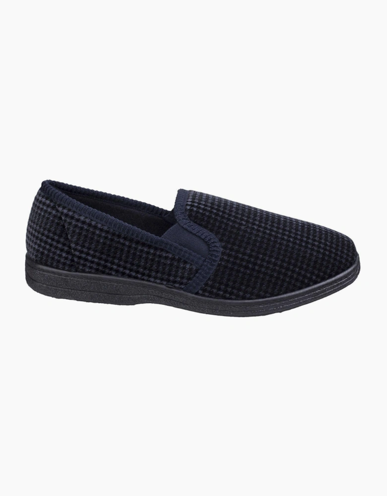 Mirak Highbury Twin Gusset Slipper Mens Navy