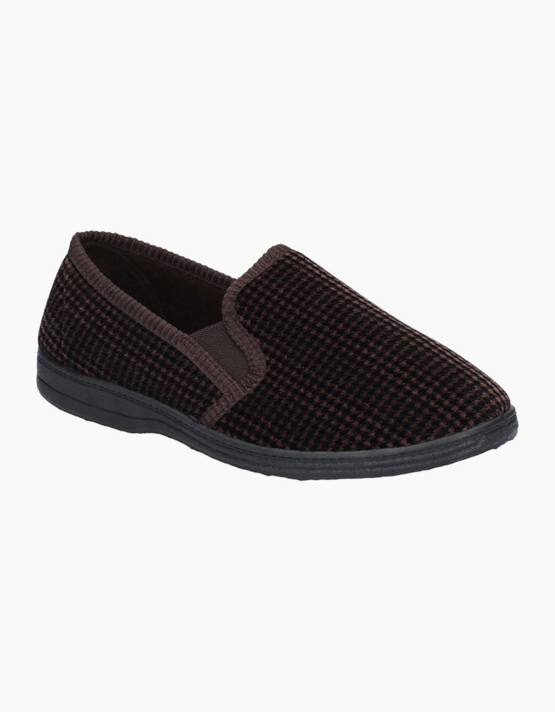 Mirak Highbury Twin Gusset Slipper Mens Brown