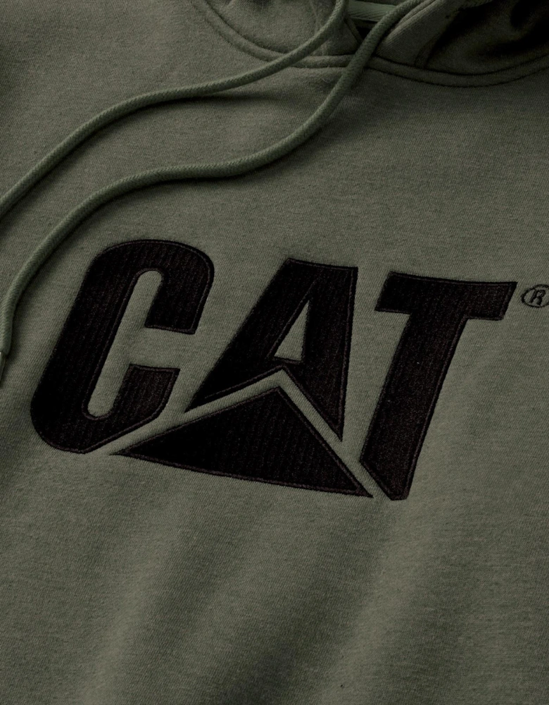 Caterpillar Trademark Mens Hooded Sweatshirt Army Moss Heather
