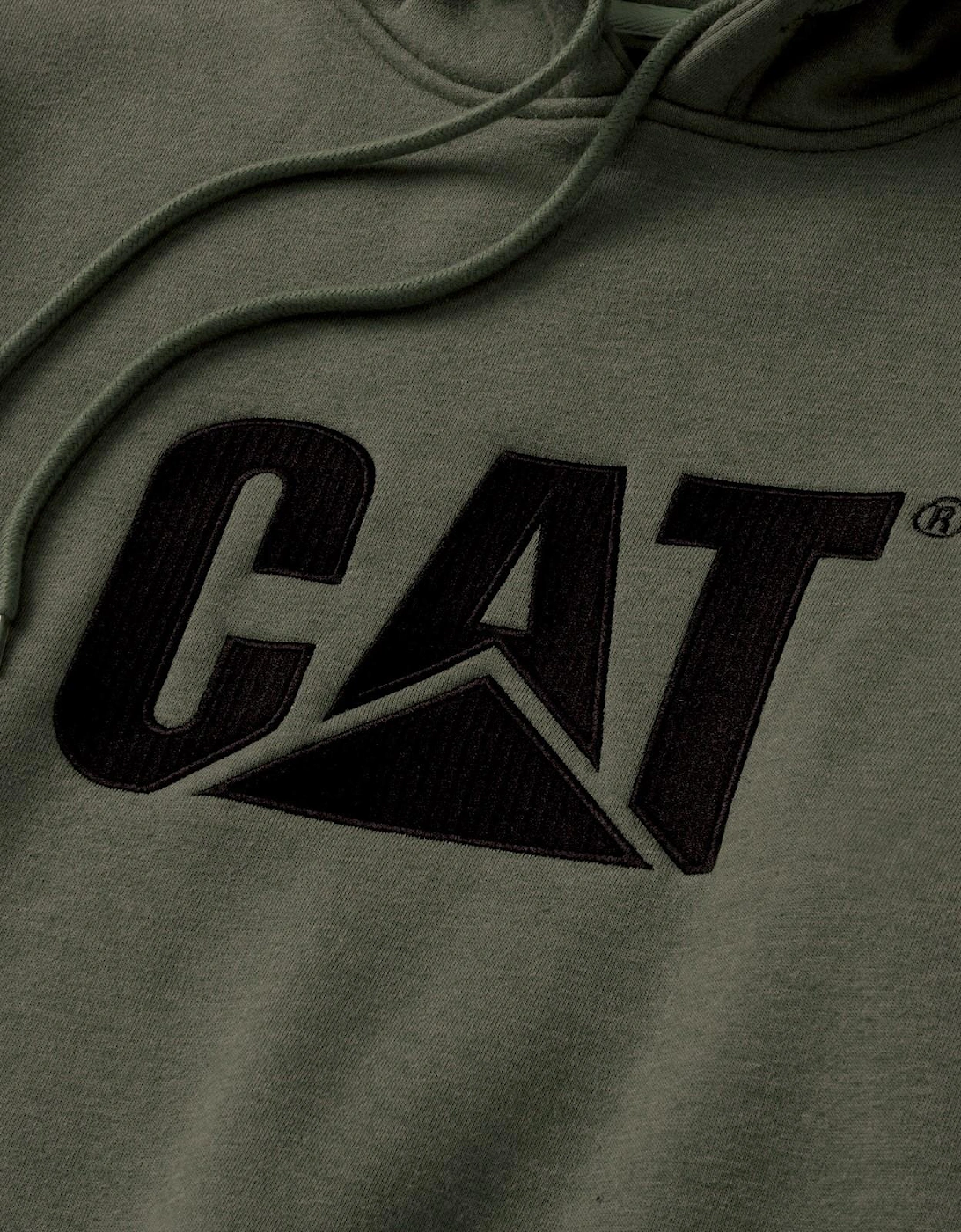 Caterpillar Trademark Mens Hooded Sweatshirt Army Moss Heather