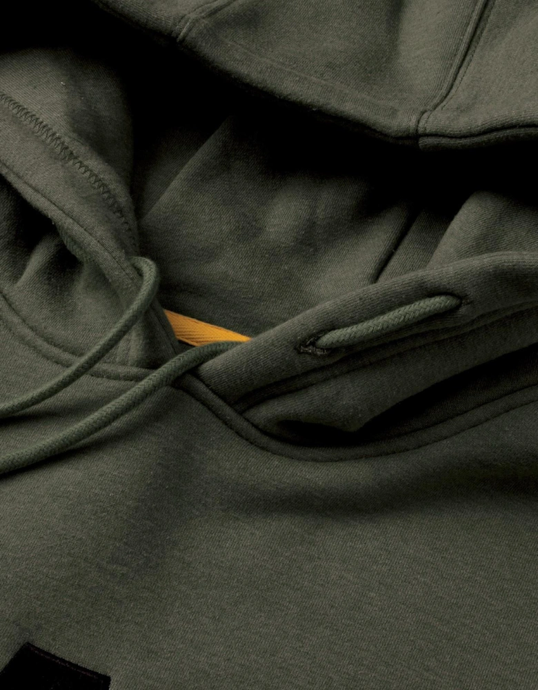 Caterpillar Trademark Mens Hooded Sweatshirt Army Moss Heather
