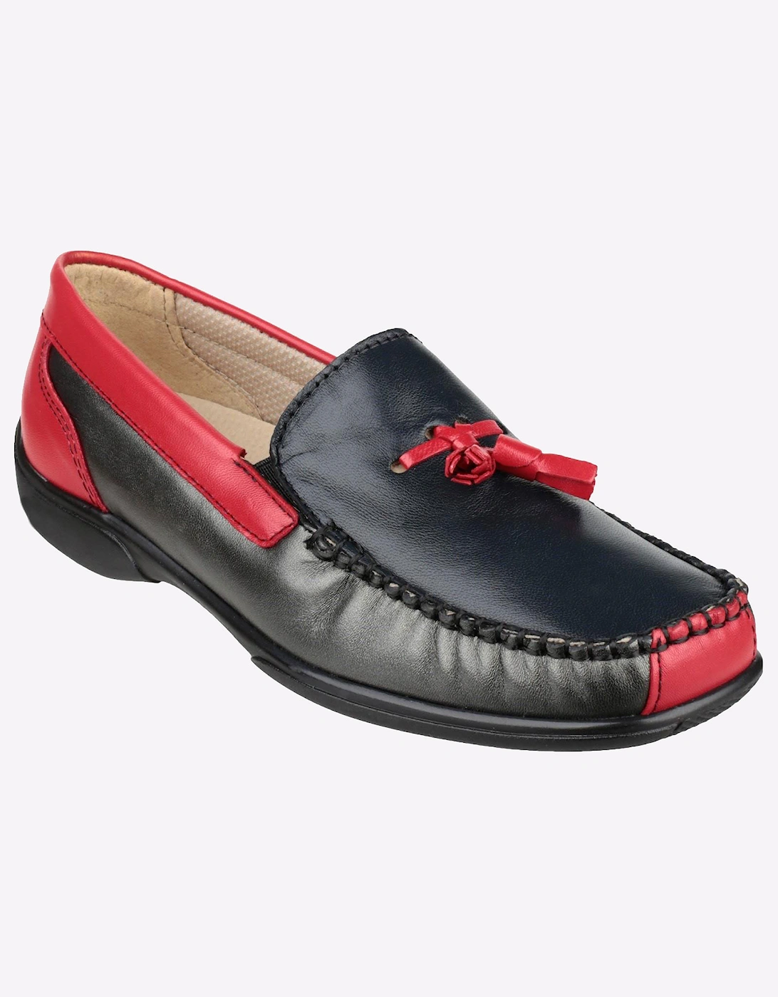 Cotswold Biddlestone Loafer Shoe Mens Black / Red