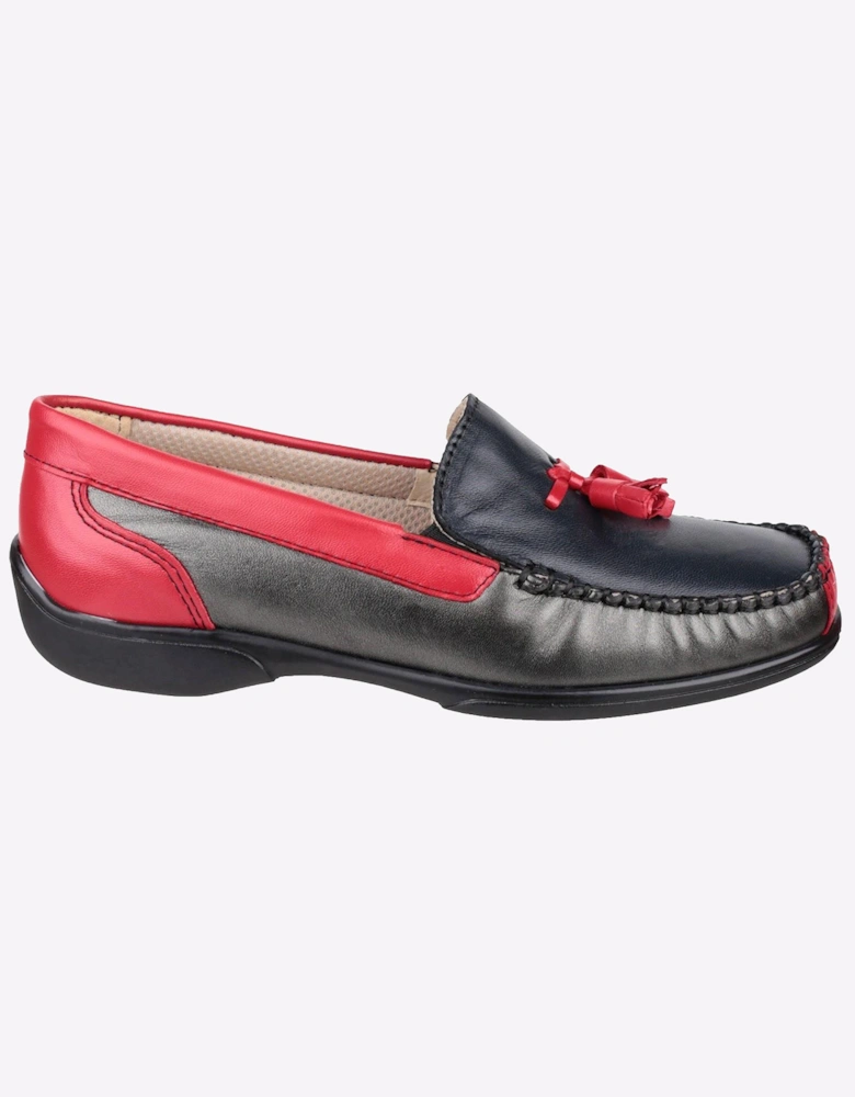 Cotswold Biddlestone Loafer Shoe Mens Black / Red