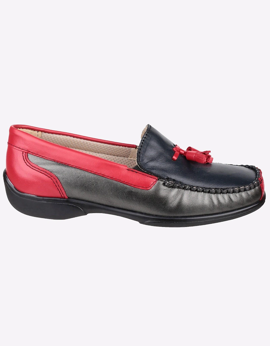 Cotswold Biddlestone Loafer Shoe Mens Black / Red